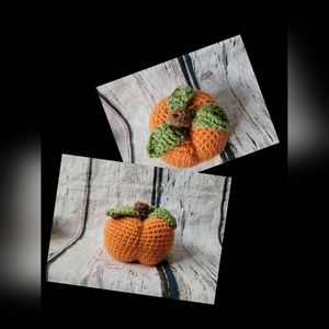 Crochet Fall Orange Pumpkin decor